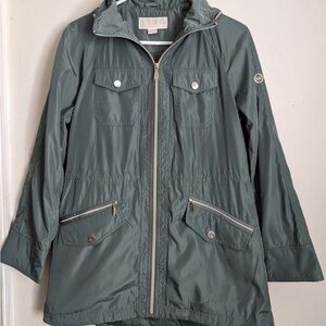 Michael Kors ✨ Womens Hooded Lightweight Rain Style Jacket - Green